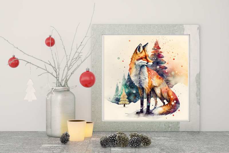 christmas-fox-nbsp-watercolor-background-bundle