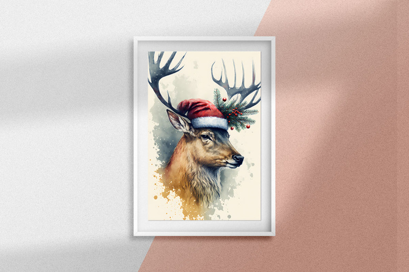 christmas-deer-nbsp-watercolor-background-bundle