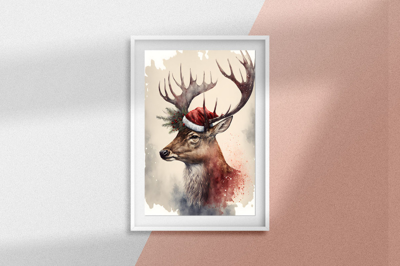 christmas-deer-nbsp-watercolor-background-bundle