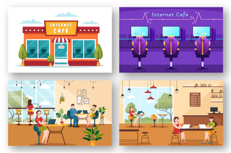 13-internet-cafe-illustration