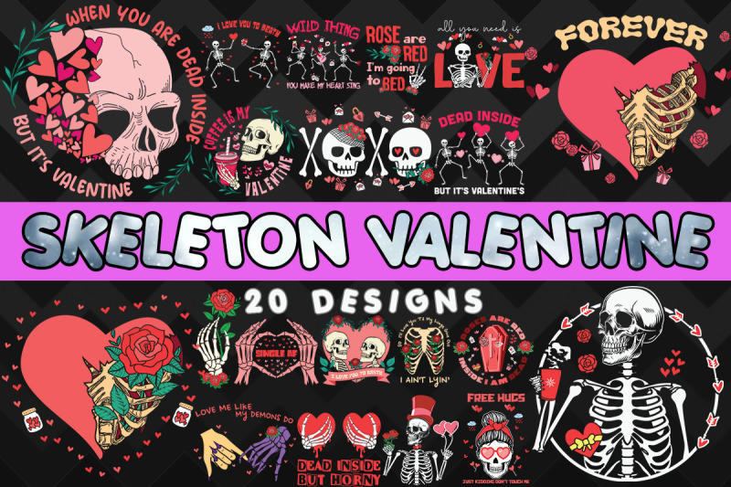 skeleton-valentine-bundle-svg-20-designs