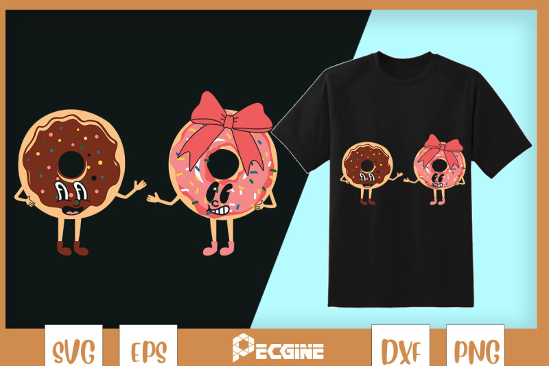 donut-couple-valentine-svg