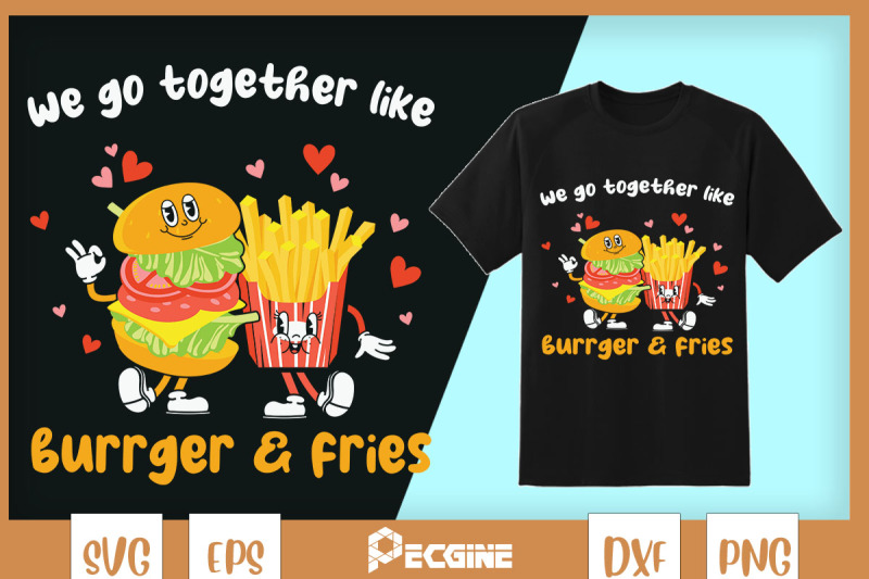 burger-amp-fries-couple-valentine-fasfood