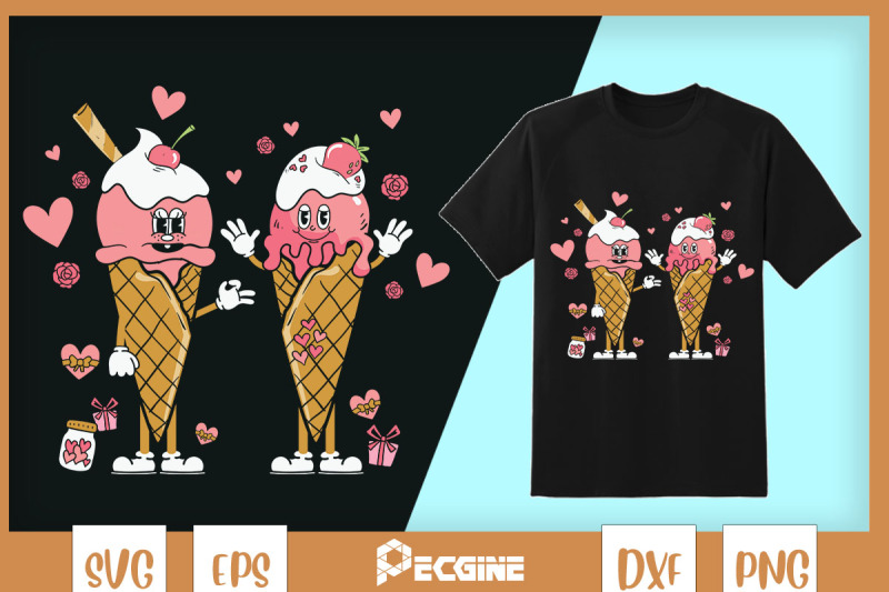 ice-cream-couple-valentine-svg