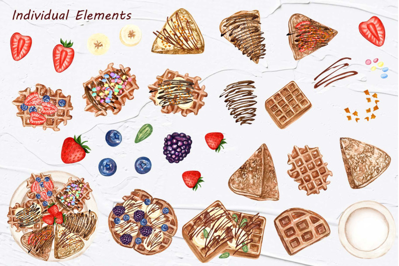 waffles-watercolor-clipart