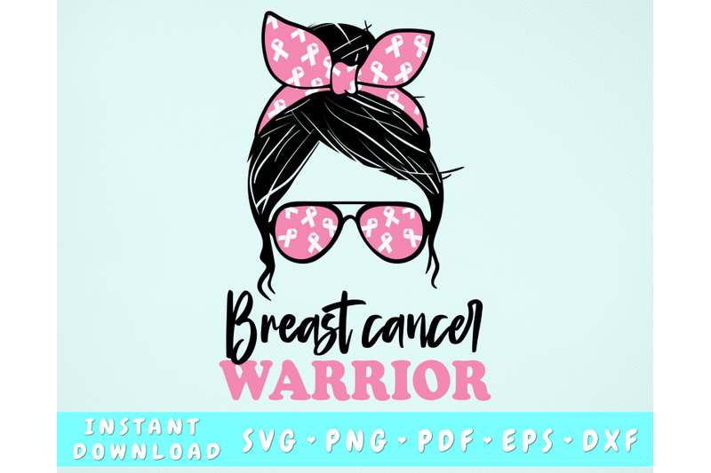 breast-cancer-warrior-svg-breast-cancer-messy-bun-svg