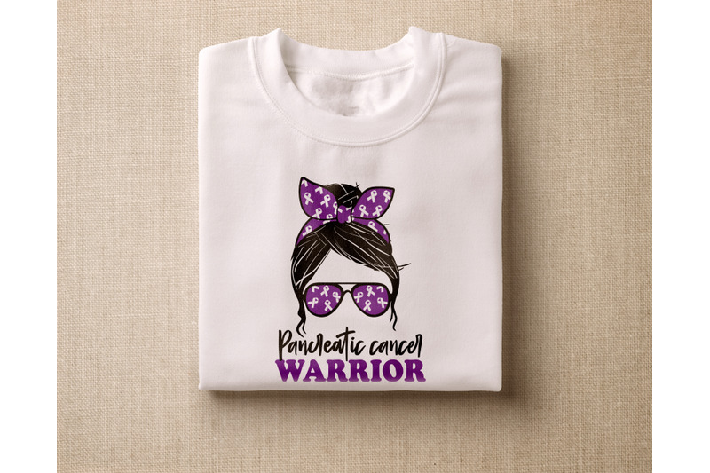 pancreatic-cancer-warrior-svg-pancreas-cancer-messy-bun-svg