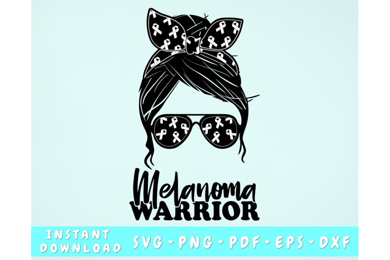 melanoma-warrior-svg-skin-cancer-messy-bun-svg-black-cancer-svg