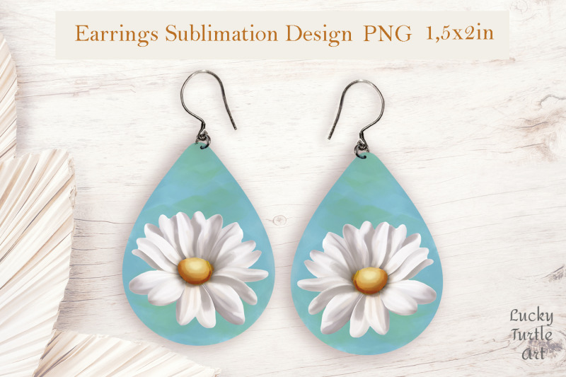 daisy-teardrop-sublimation-earrings-design