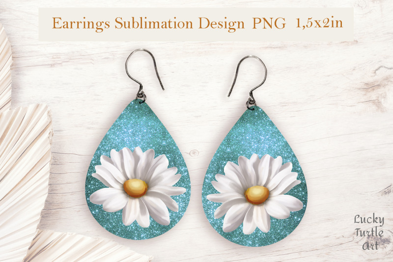 daisy-teardrop-sublimation-earrings-design