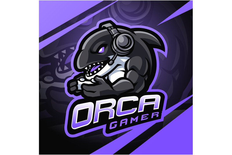 orca-gamer-esport-mascot-logo-design