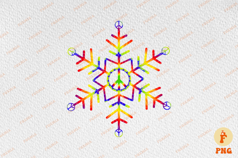 hippie-tie-dye-snowflake-merry-christmas