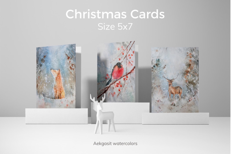 watercolor-christmas-card-collection