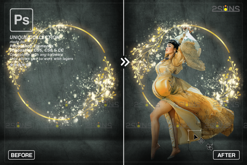 golden-lighting-circle-backdrop-background-maternity-ring