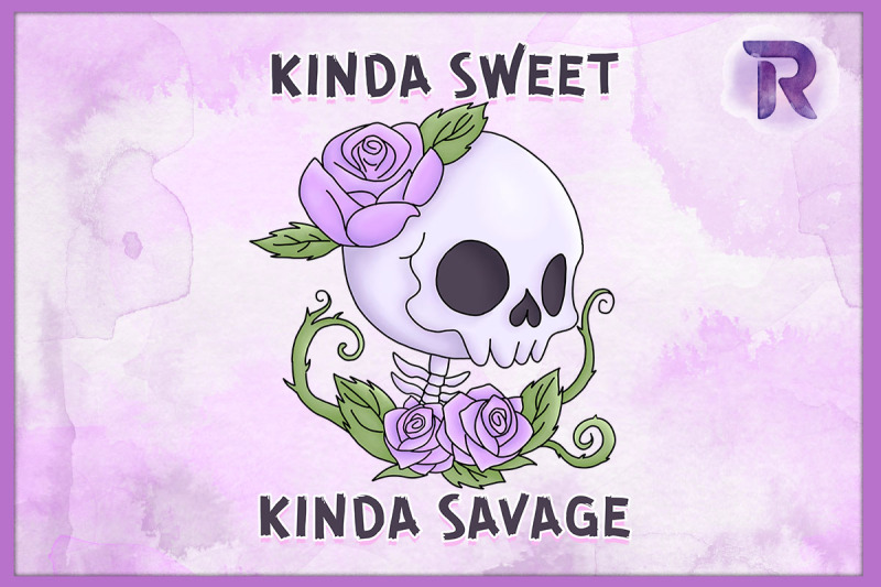 kinda-sweet-kinda-savage-floral-skull