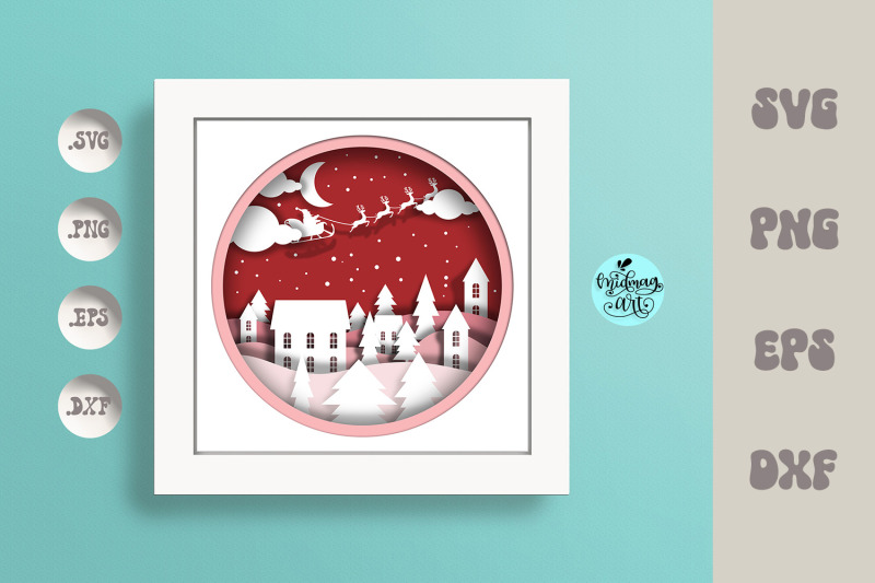 christmas-scene-shadow-box-svg-paper-cut-svg-cardstock-svg