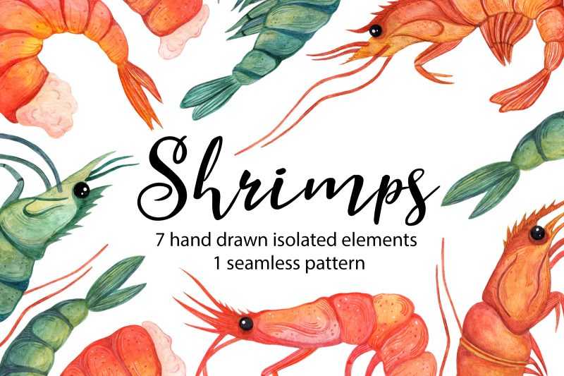 watercolor-shrimp-clipart-hand-drawn-seafood