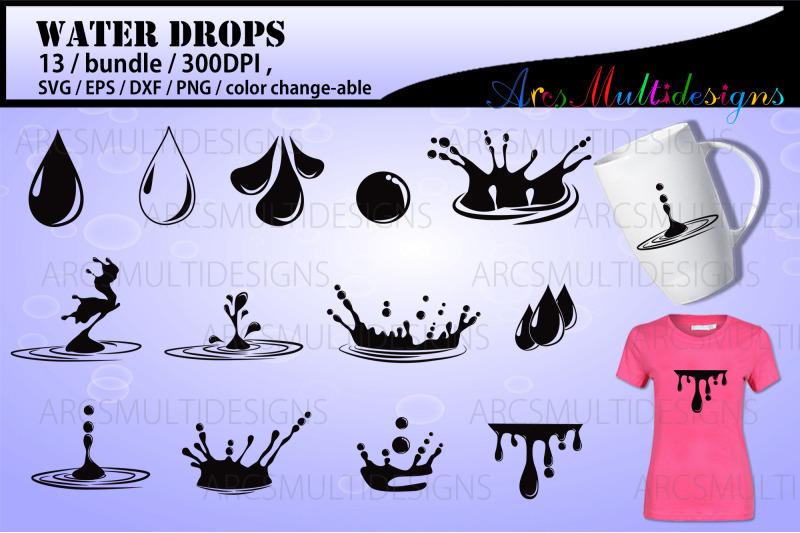 water-drops-silhouette-bundle