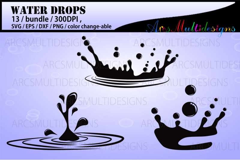 water-drops-silhouette-bundle