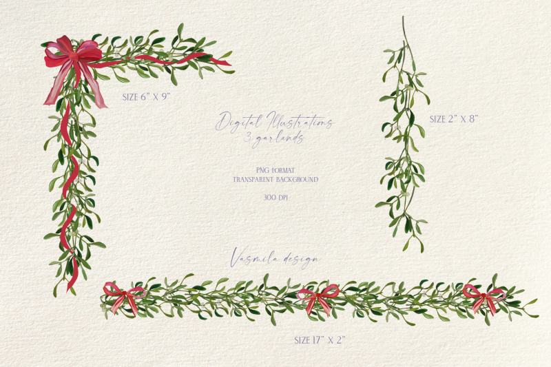 christmas-mistletoe-borders-and-frames-vintage-style-garlands-png