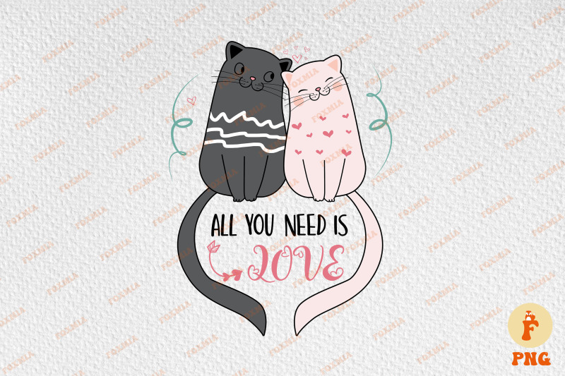 all-you-need-is-love-cute-couple-cat