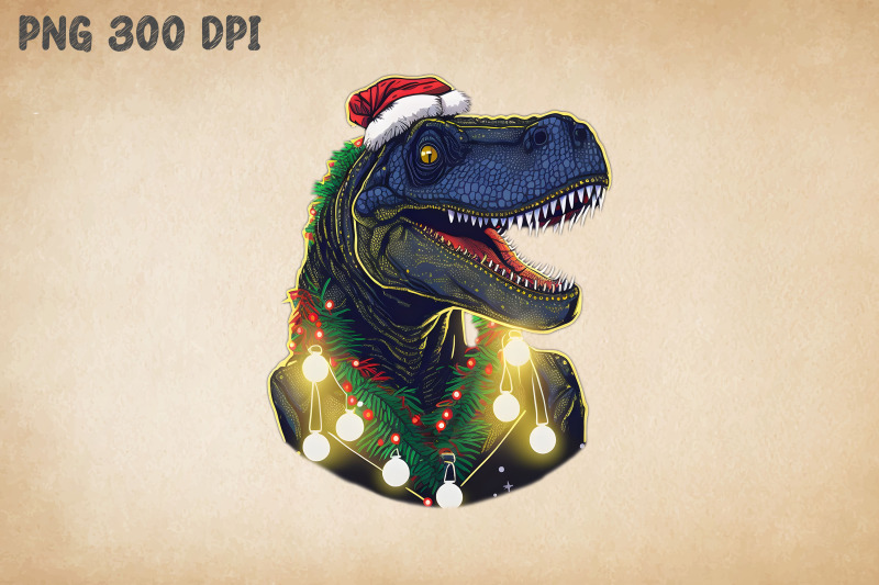 t-rex-dinosaur-in-santa-hat-christmas