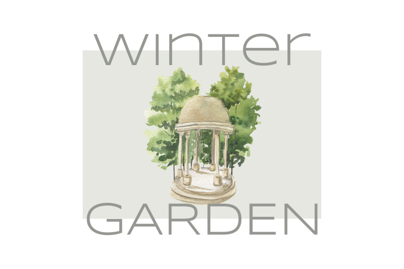 winter-garden-watercolor-illustrations