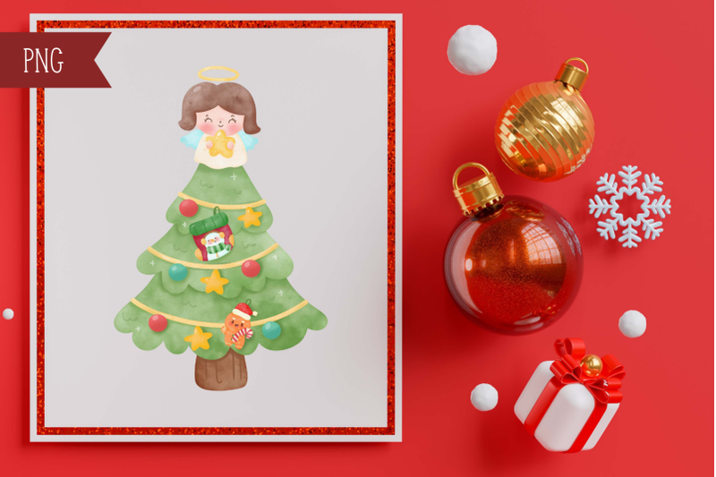 christmas-gnome-watercolor-kawaii-clipart-happy-new-year