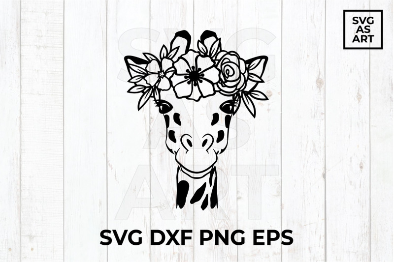 floral-crown-giraffe-svg-cut-file