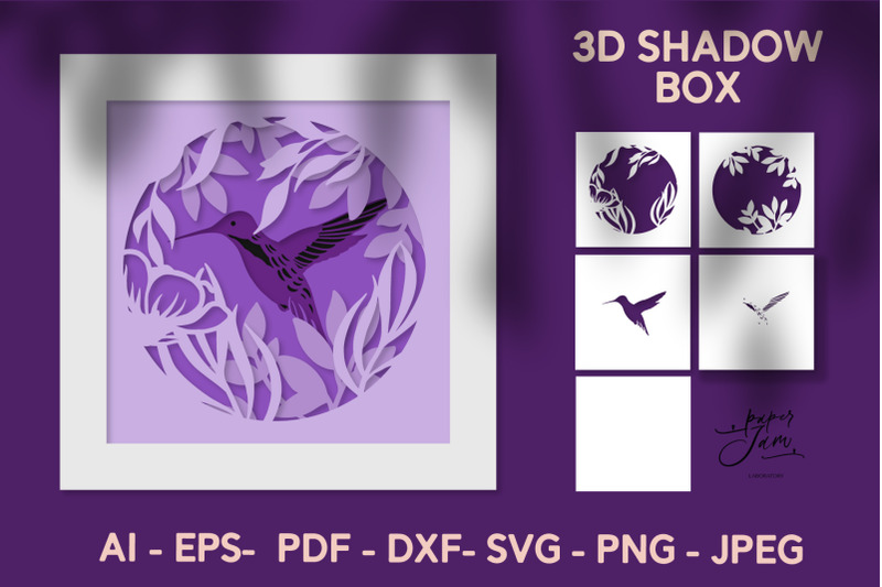 bird-shadow-box-svg-3d-shadow-box-hummingbird-shadow-box-svg