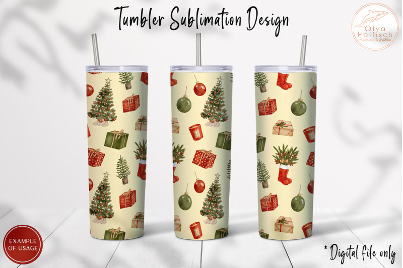 christmas-tumbler-sublimation-watercolor-christmas-tree-tumbler-wrap