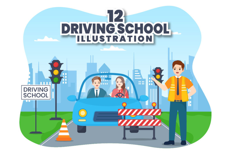 12-driving-school-illustration