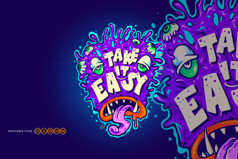 funny-monster-take-it-easy-svg