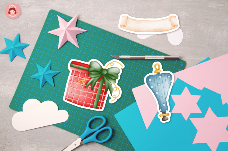 christmas-decoration-sticker-sheet-christmas-ornament-sticker