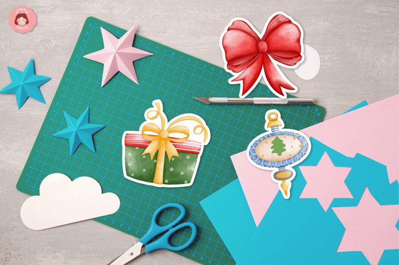 christmas-decoration-sticker-sheet-christmas-ornament-sticker