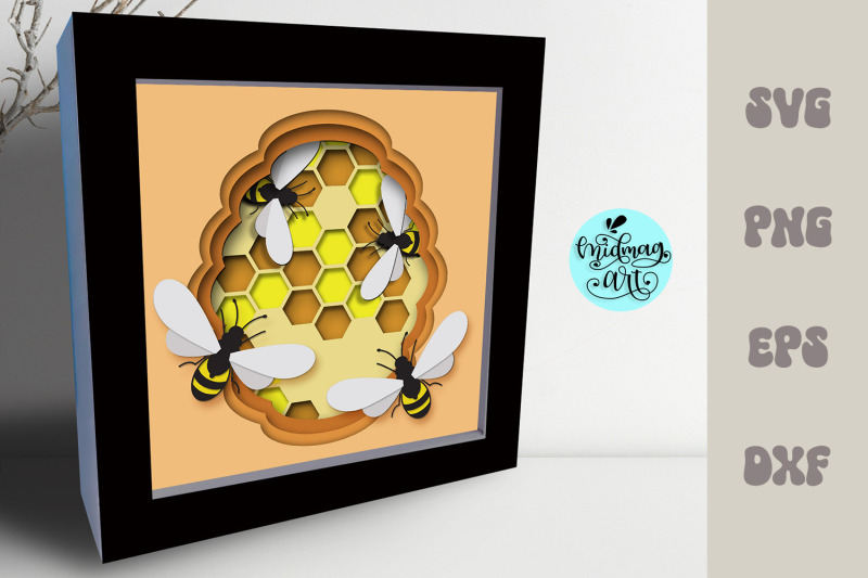 bee-and-hive-shadow-box-svg-layered-cardstock-svg