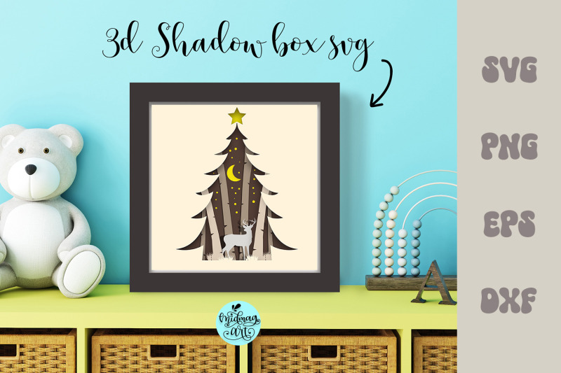 christmas-scene-shadow-box-svg