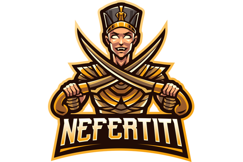 nefertiti-esport-mascot-logo-design