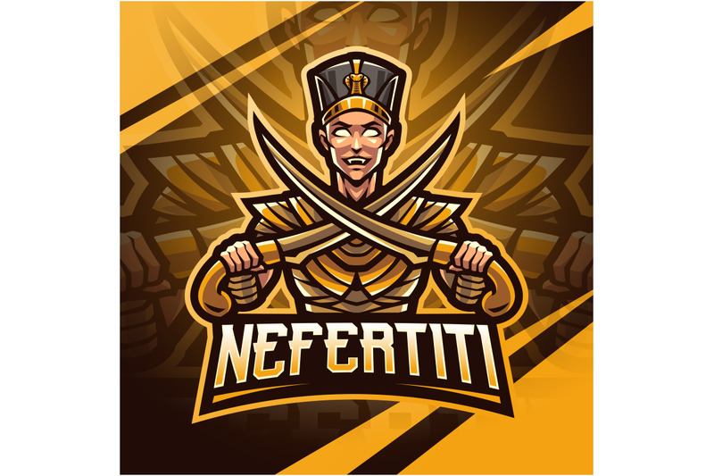 nefertiti-esport-mascot-logo-design