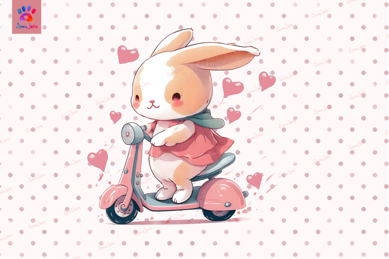 pink-bunny-riding-motobike-valentine