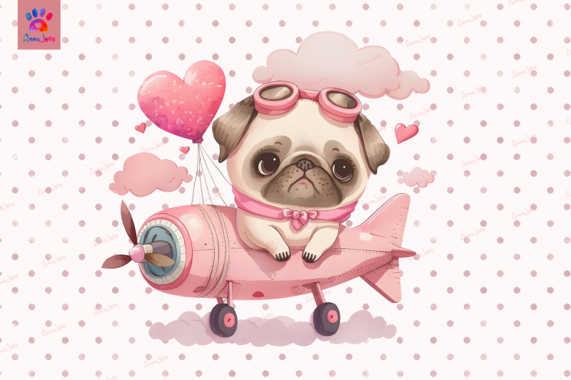 pug-puppy-on-air-plane-valentine