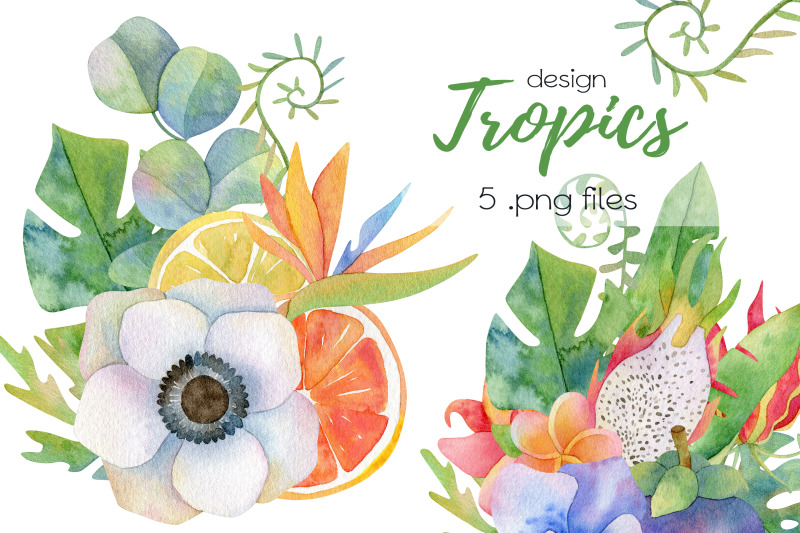 watercolor-tropic-flowers-design