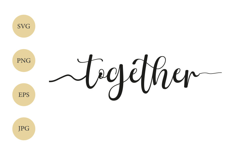 together-svg-together-word-svg-together-with-tails-stylized-text