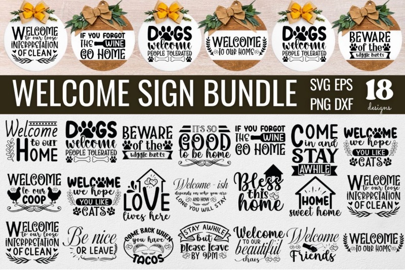 round-welcome-sign-svg-bundle