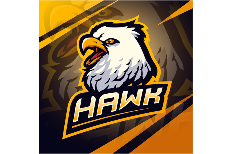 hawk-esport-mascot-logo-design