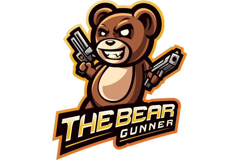 teddy-bear-gunner-esport-mascot-logo