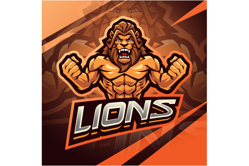 lion-esport-mascot-logo-design