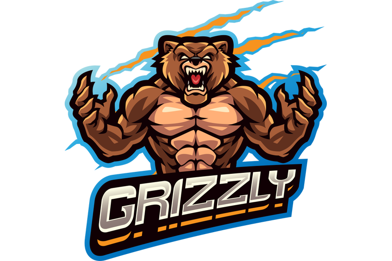 grizzly-esport-mascot-logo-design