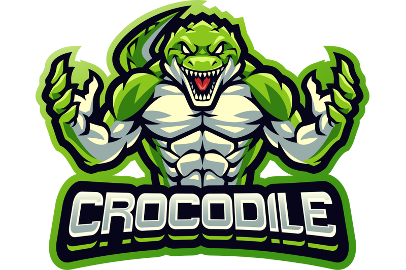 crocodile-fighter-esport-mascot-logo-design