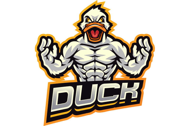 duck-fighter-esport-mascot-logo-design